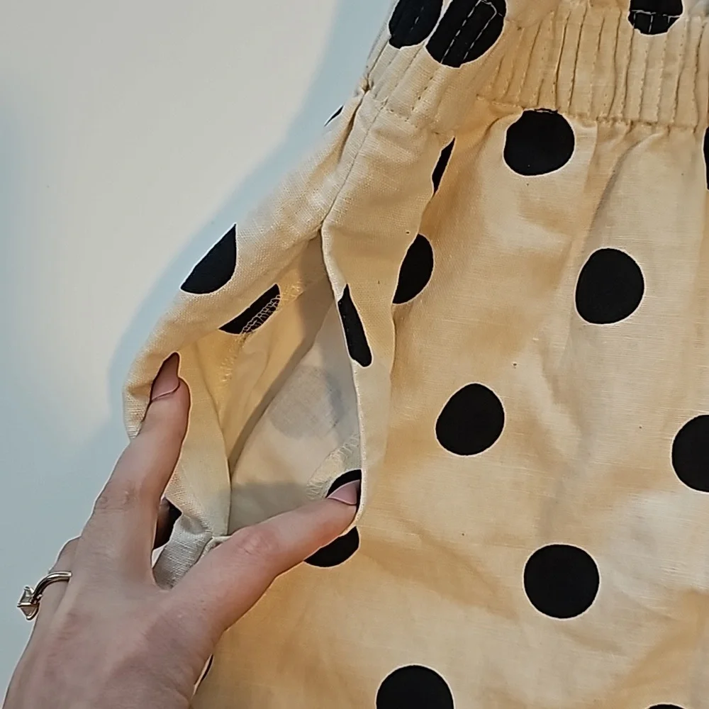 J. Crew linen Polka dot skirt - Picture 3 of 6